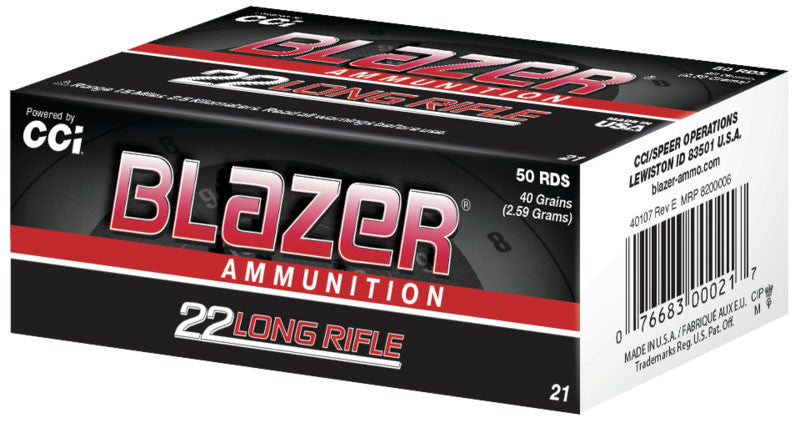 BALAS CCI BLAZER - .22 LR - 40 GRAINS - LRN