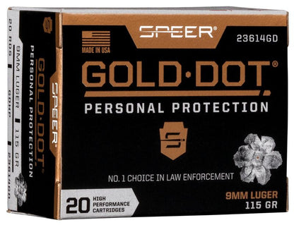BALAS SPEER GOLD DOT - 9MM. - 115 GRAINS - GDHP (4)