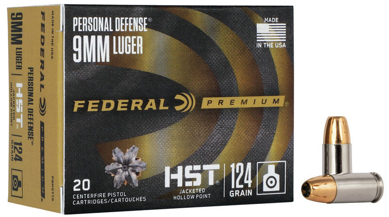 BALA FEDERAL PERSONAL DEFENSE HST - 9MM. - 124 GRAINS - JHP & 9mm. - 124 grains - JHP