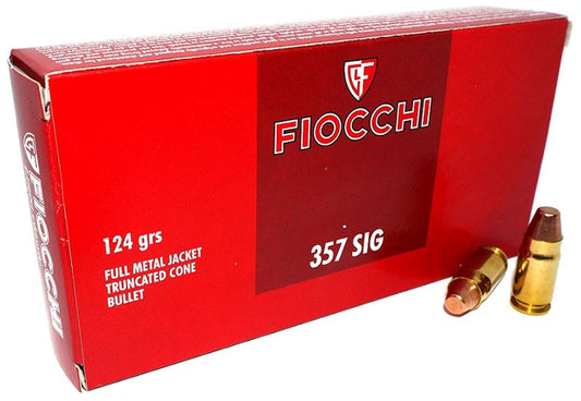 MUNICIÓN FIOCCHI CLASSIC - 357 SIG - 124 GRAINS - FMJTC & 124 grains - FMJTC