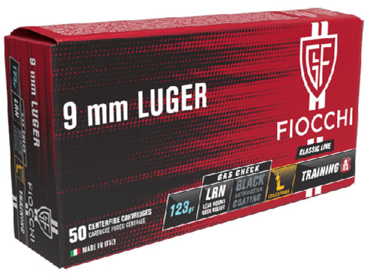 MUNICIÓN FIOCCHI CLASSIC - 9MM. PARA. - 123 GRAINS - PLOMO GAS-CHECK