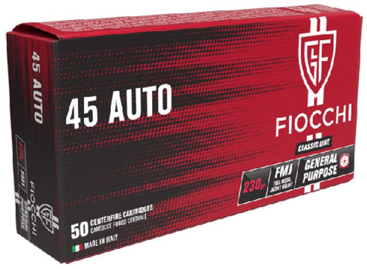 MUNICIÓN FIOCCHI CLASSIC - 45 ACP - 230 GRAINS - FMJ & 230 grains - FMJ