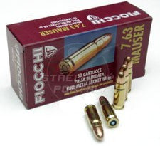 MUNICIÓN FIOCCHI - 7.63 MAUSER - 88 GRAINS - FMJ & 88 grains - FMJ