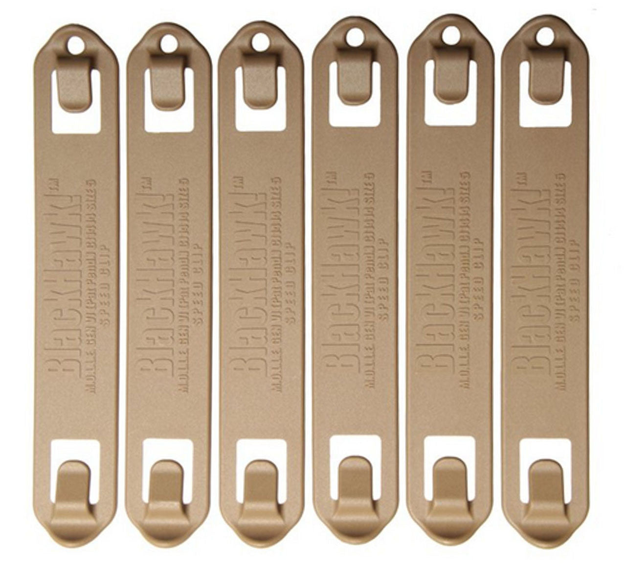 CLIPS RÁPIDOS BLACKHAWK S.T.R.I.K.E. O PALS/MOLLE (6 UD.) - 5" & Coyote 5"