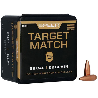 Puntas de bala SPEER Target Match - .224" - 52 grains & 52 grains
