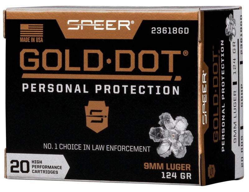 BALAS SPEER GOLD DOT - 9MM. - 124 GRAINS - GDHP (2)