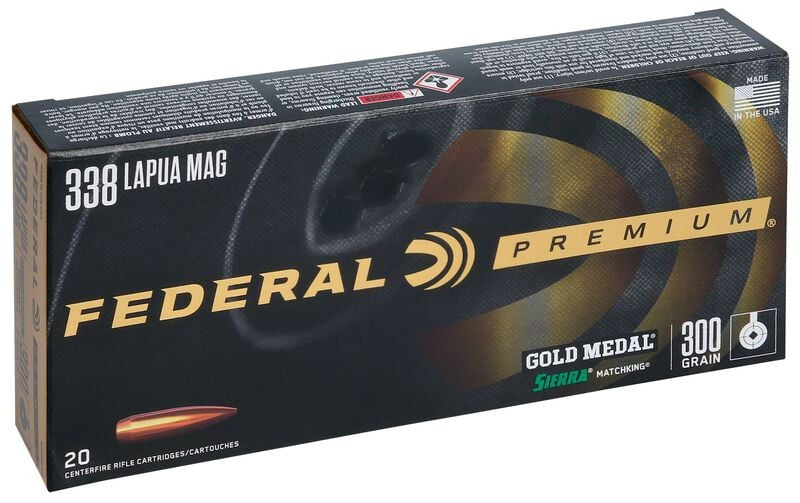 BALA FEDERAL Gold Medal Sierra MatchKing - 338 Lapua Mag. - 300 grains (5)