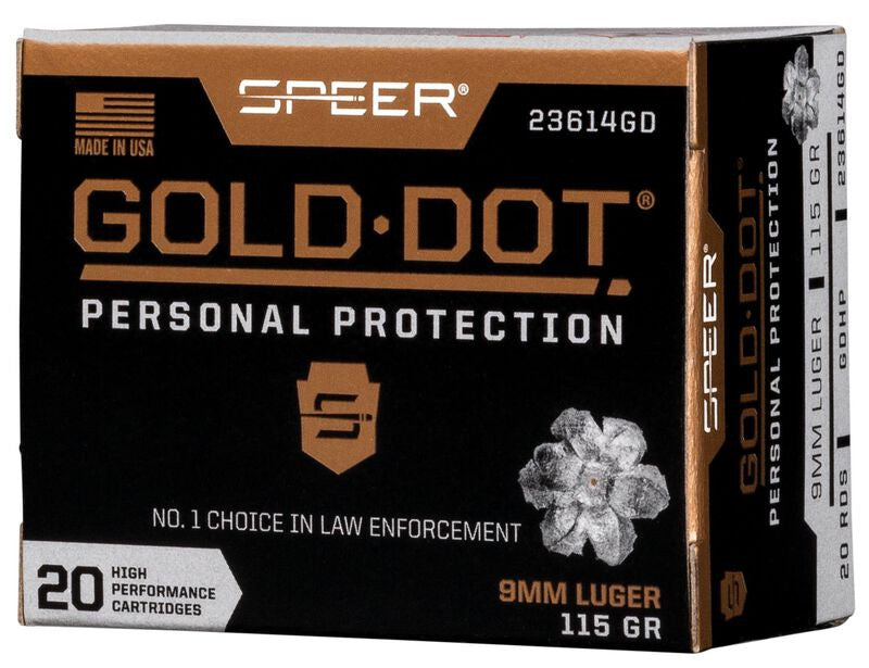 BALAS SPEER GOLD DOT - 9MM. - 115 GRAINS - GDHP (3)