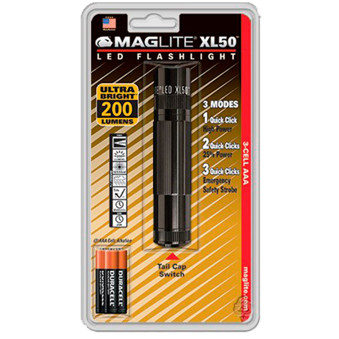 LINTERNA LED MAGLITE XL50 NEGRO BLISTER (3)