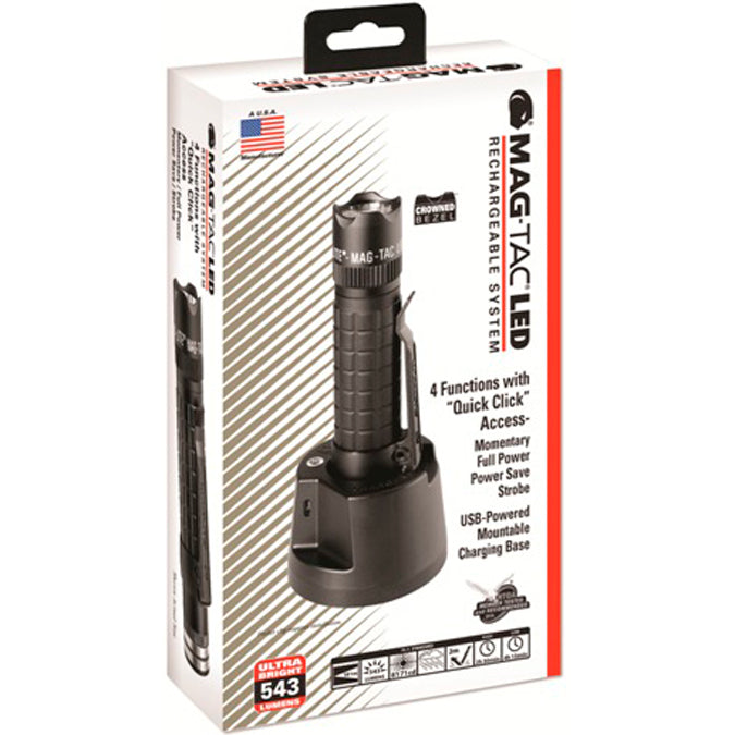 LINTERNA LED MAG-TAC BISEL CORONADO RECARGABLE NEGRO (2)