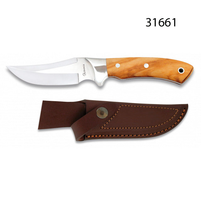 CUCHILLO DEPORTIVO ALBAINOX OLIVO C/F (2) & 31661 - Hoja estilo Bowie