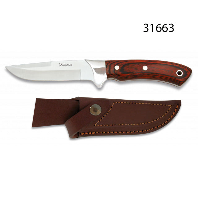CUCHILLO DEPORTIVO ALBAINOX STAMINA C/F (2) & 31663 - Hoja estilo punta caida
