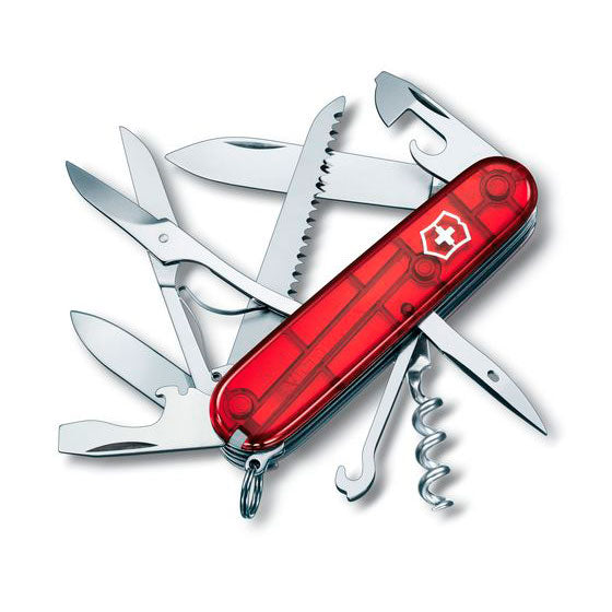 NAVAJA VICTORINOX HUNTSMAN (1) & Victorinox Huntsman roja transparente