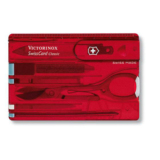 VICTORINOX SWISS CARD & Victorinox Swiss Card roja transparente