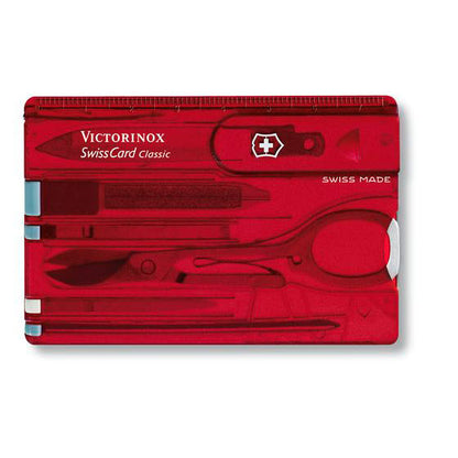 VICTORINOX SWISS CARD & Victorinox Swiss Card roja transparente