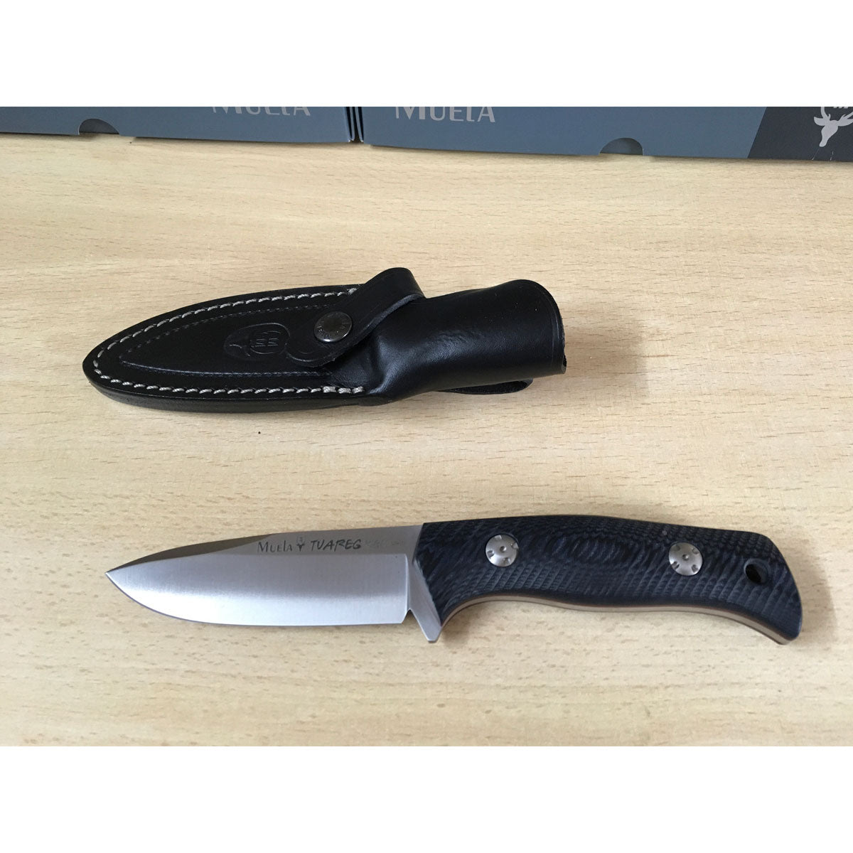 Muela Tuareg Feststehendes Messer – Braun, Micarta-Griff, 20,9 Cm Gesamtlänge (mit Lederscheide)