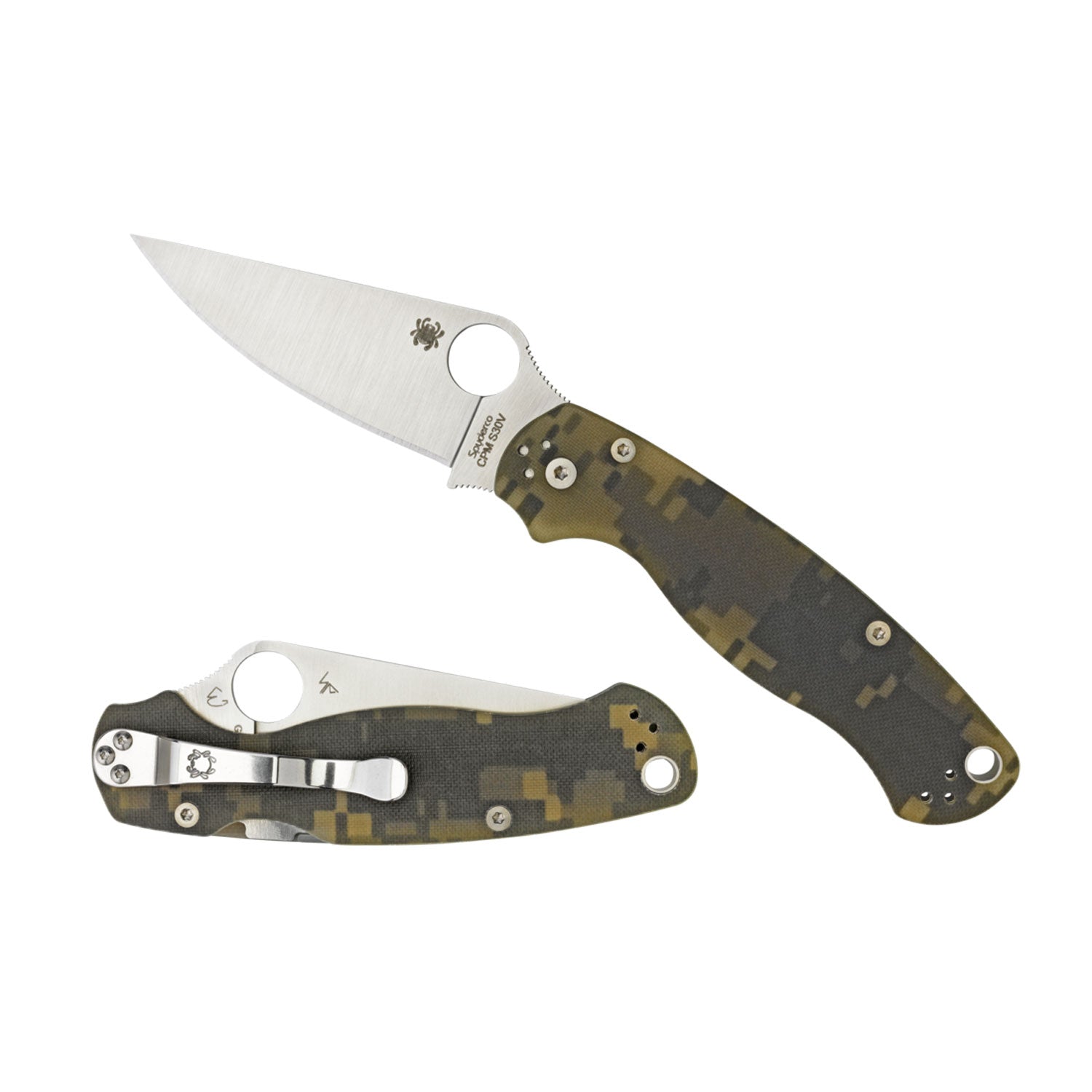 NAVAJA SPYDERCO PARA MILITARY 2 G-10 DIGITAL CAMO (1)