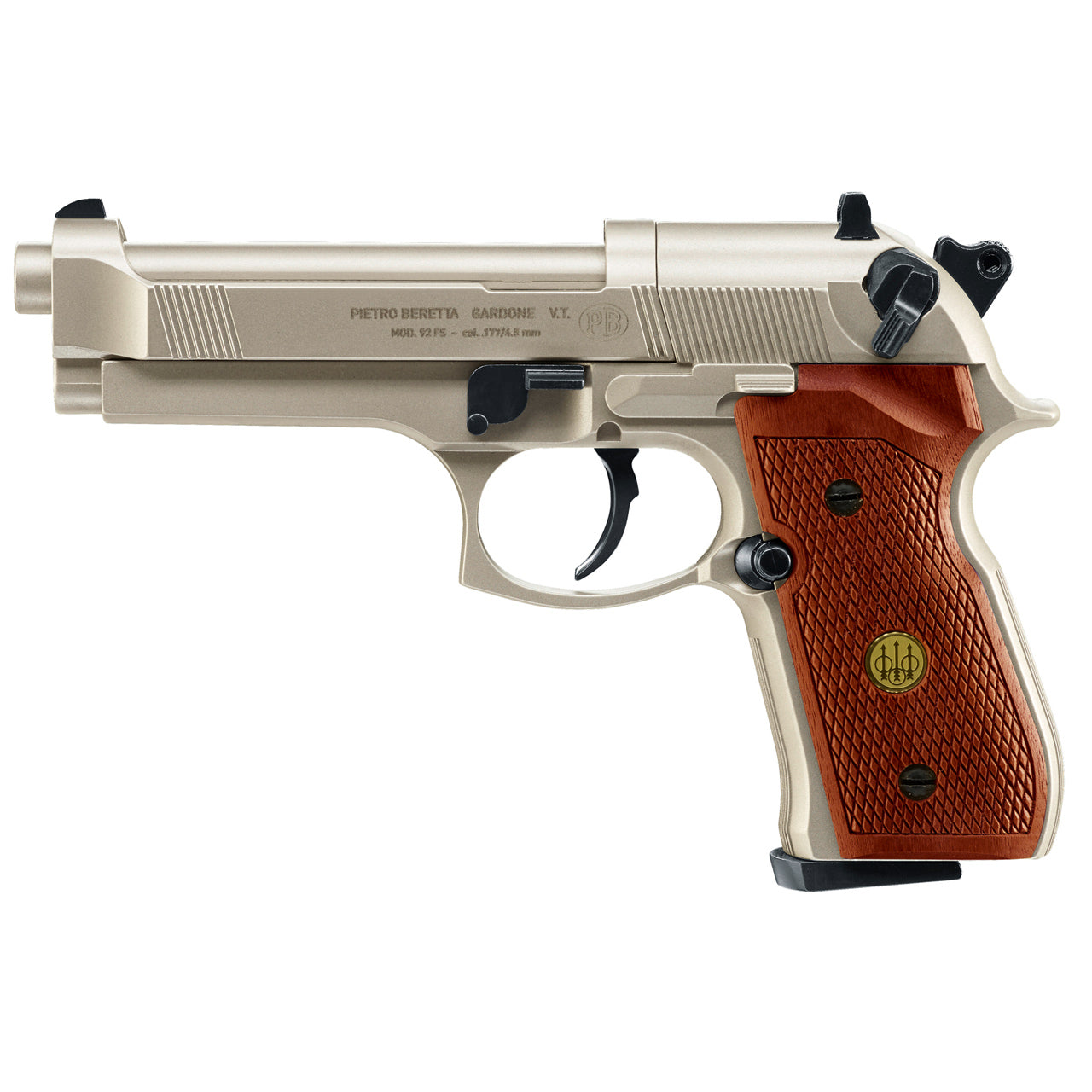 PISTOLA BERETTA M92 FS NIQUEL MADERA (1)