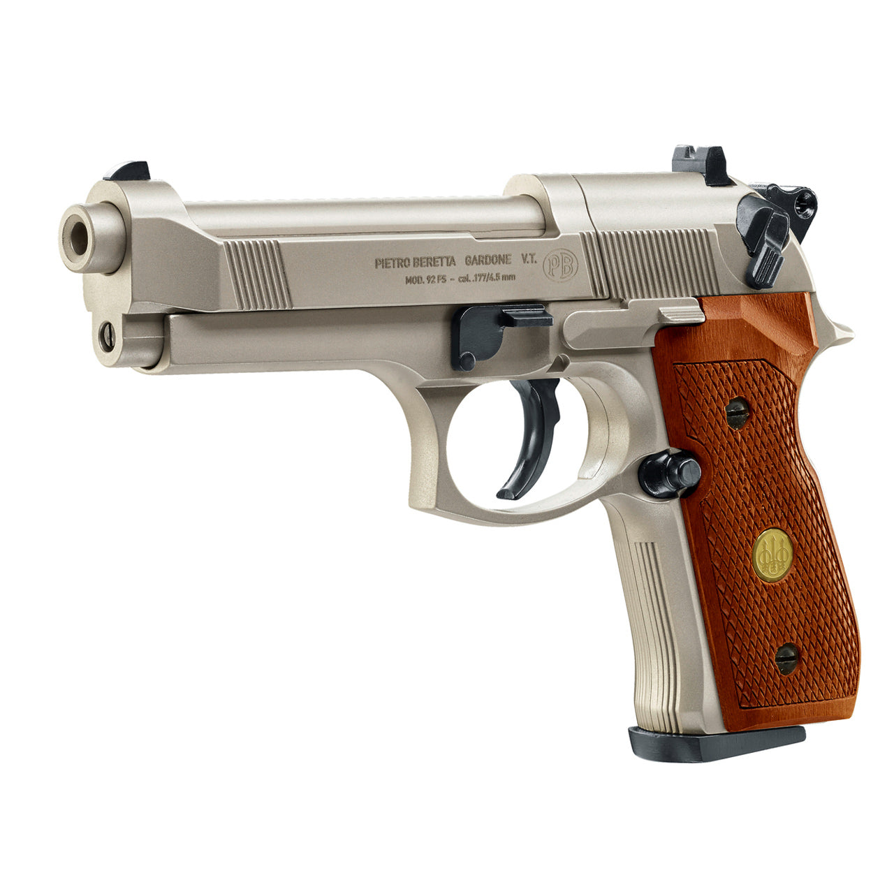 PISTOLA BERETTA M92 FS NIQUEL MADERA (2)