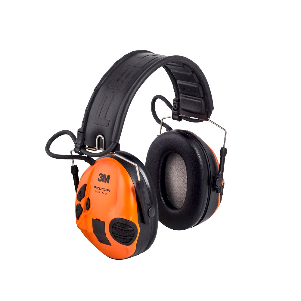 CASCOS PROTECCIÓN AUDITIVA 3M PELTOR SPORTTAC (2) & Naranja/Verde (caza)