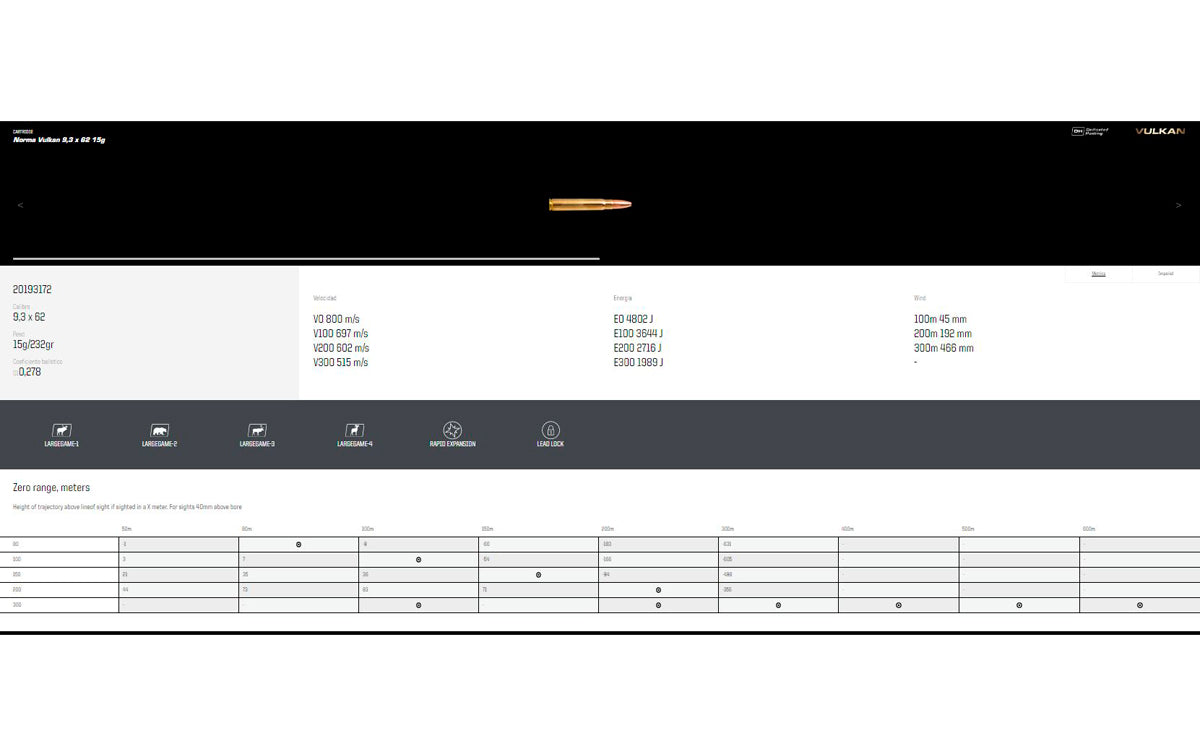 BALA NORMA VULKAN (4) & 9.3X62 232 grains