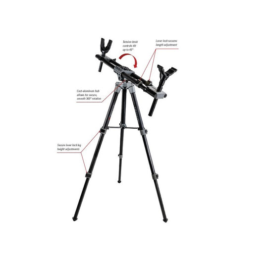 Bastone Da Caccia Estensibile 3 Sezioni - Monopiede Per Fucili E Carabine Da 85 A 185cm Con Forcella Appoggio - Foto 4