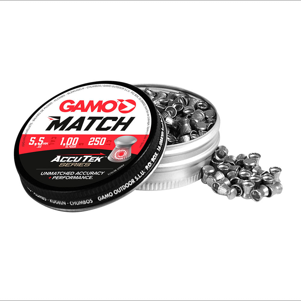 BALINES GAMO MATCH SERIE ACCUTEK (1) & Cal. 5.5mm (250 u)