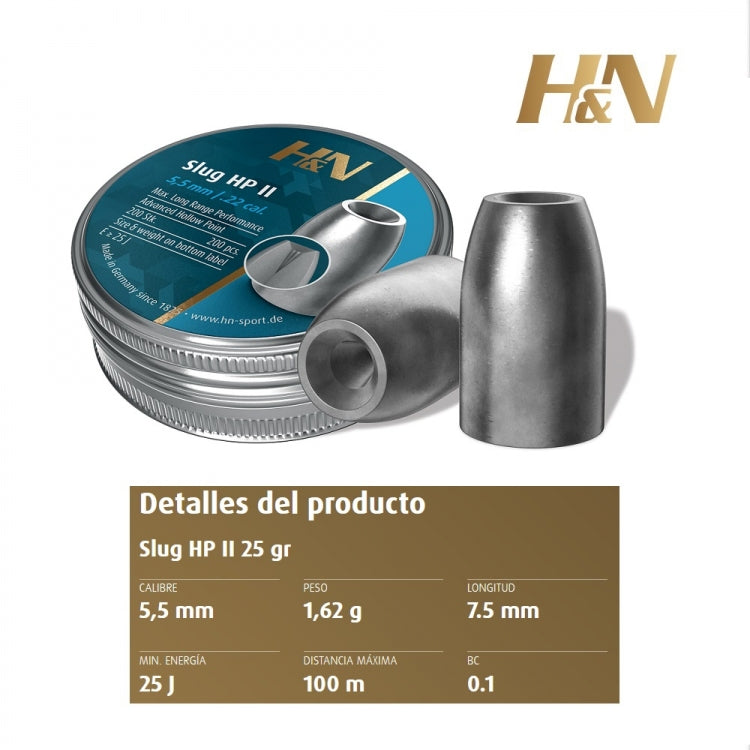 BALINES H&N SLUG HP II CAL. 5.5 MM